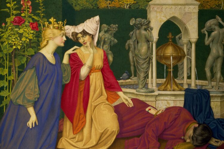 Changing the Letter, 1908, by Joseph Edward Southall / Birmingham Museums Trust